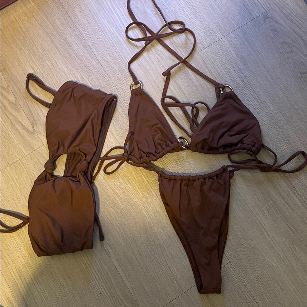 garage bikini set of three